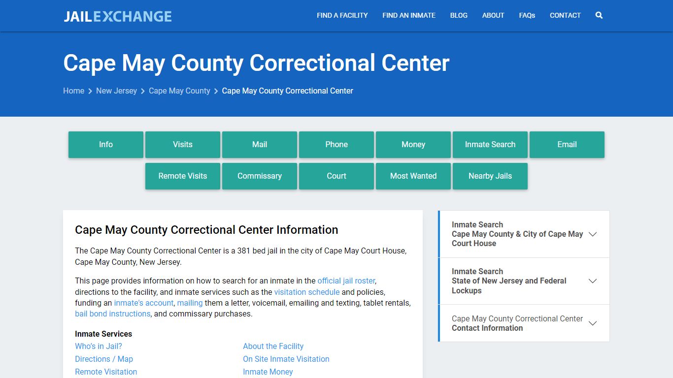 Cape May County Correctional Center - Jail Exchange